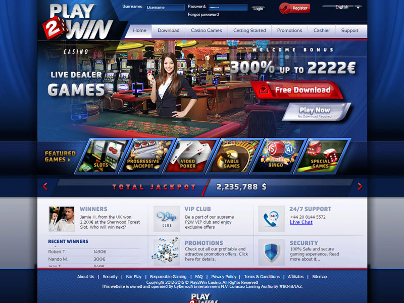 Play2win Casino Mobile