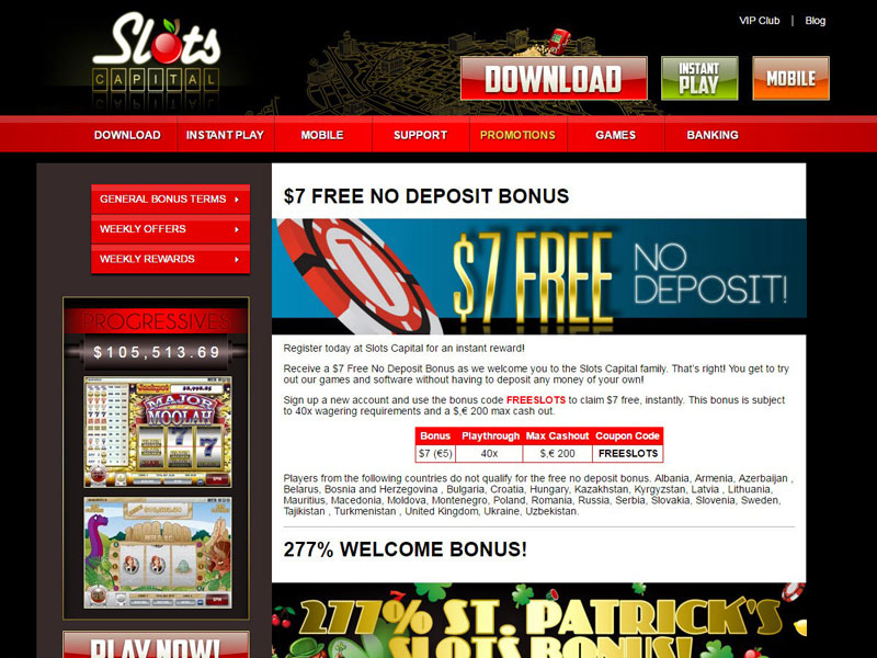 slots capital mobile casino online banking