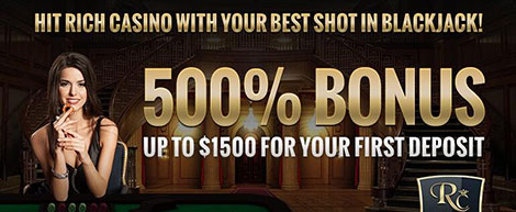 Hit Rich Casino with your best shot in Blackjack!