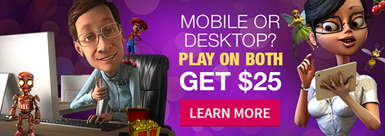 Play on both and get $25 bonus!