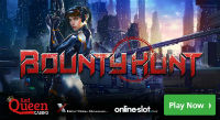 A new sci-fi online slot Bounty Hunt can be played at Red Queen Casino